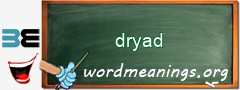 WordMeaning blackboard for dryad